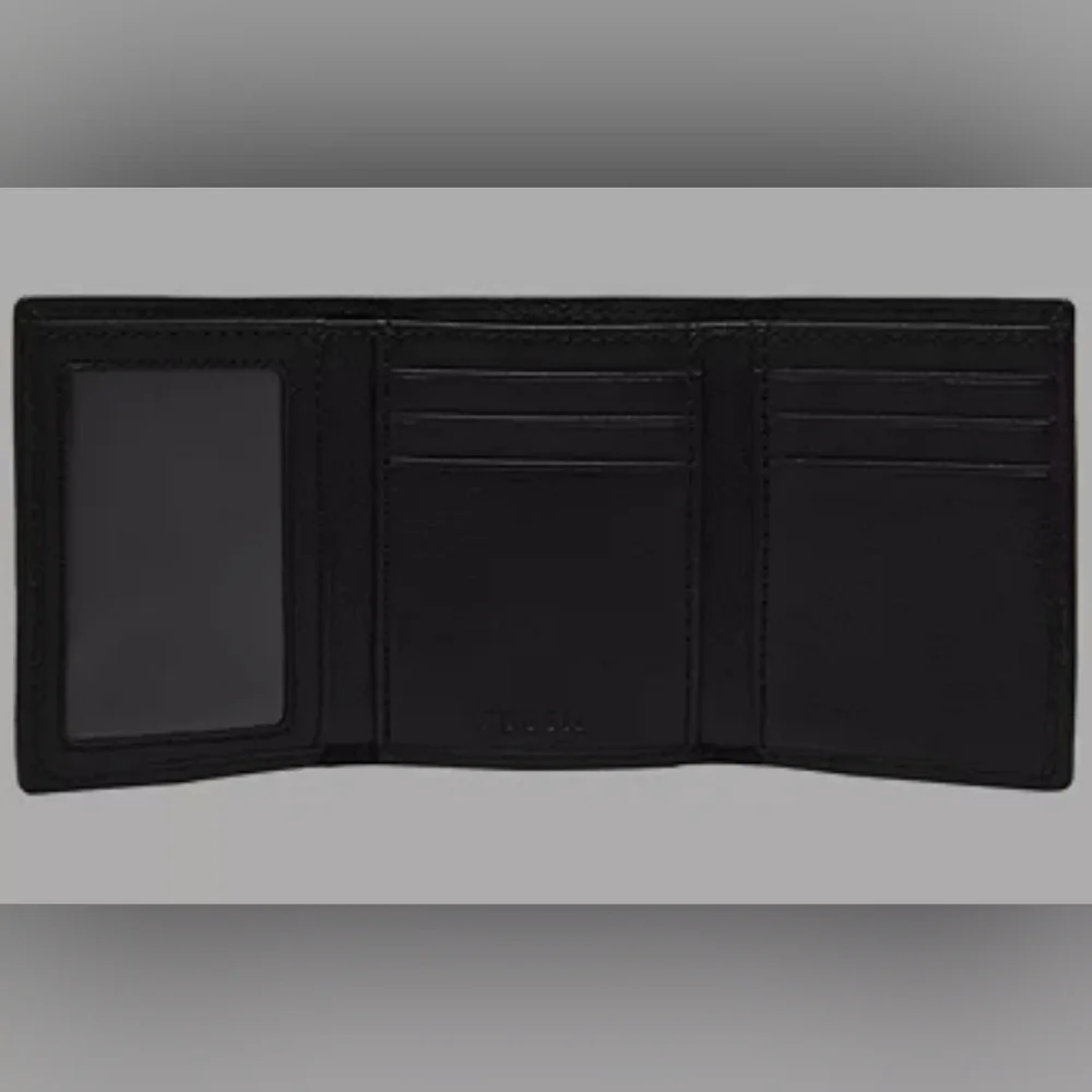 Fossil Men's Lufkin Trifold‎ Wallet Black/Brown